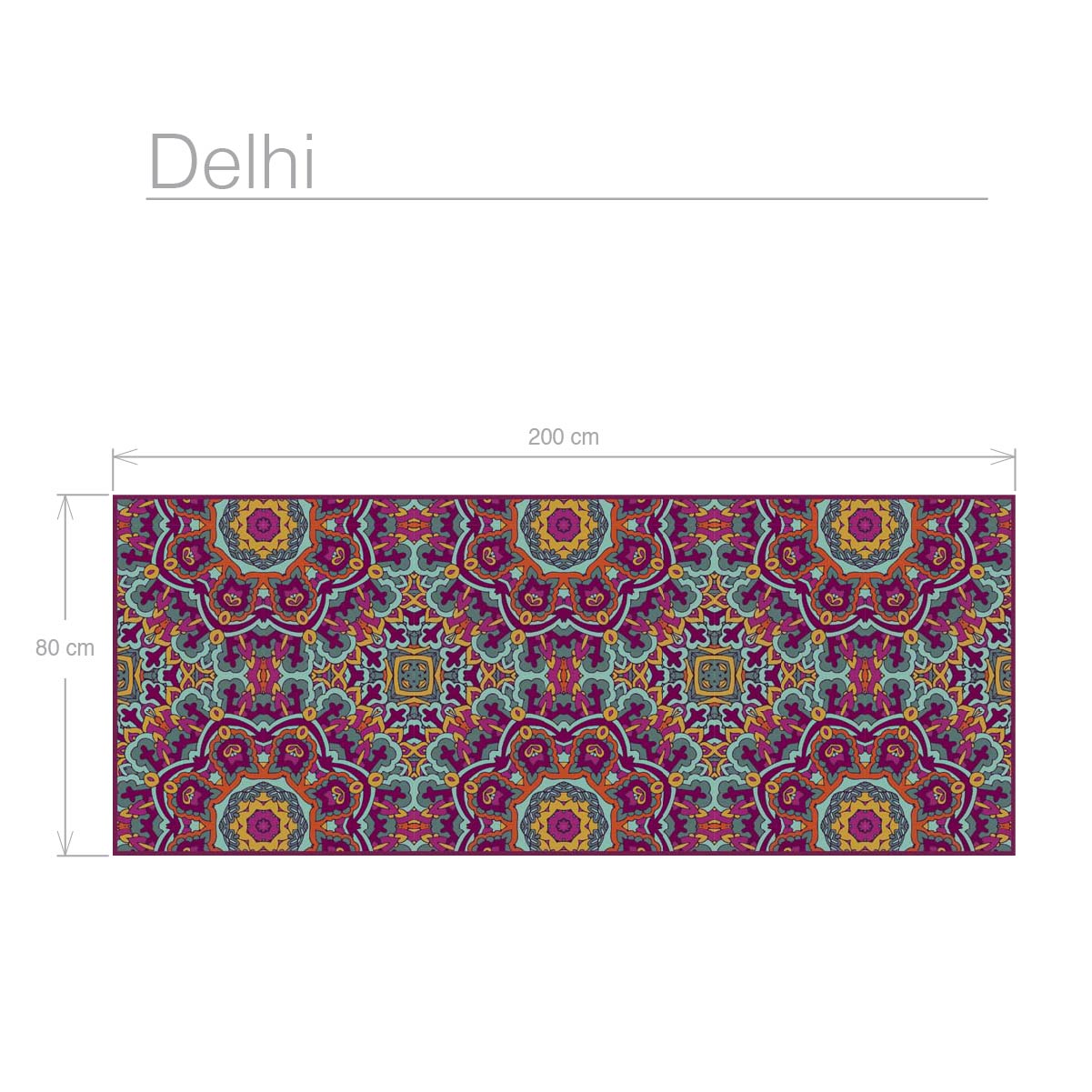 Alfombra vinilo multicolor Delhi - Alfombras de vinilo