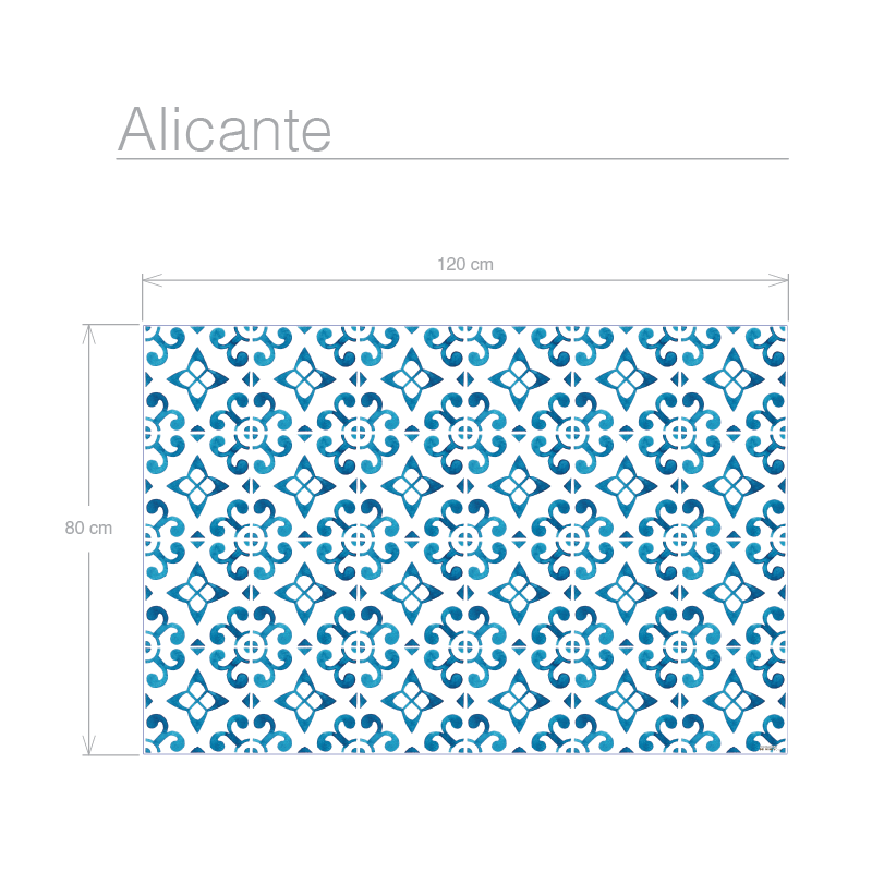 Alfombra vinilo hidráulica azul Alicante - Alfombras de vinilo