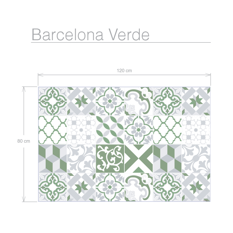 Alfombra vinilo hidráulica verde Barcelona – Alfombras de vinilo