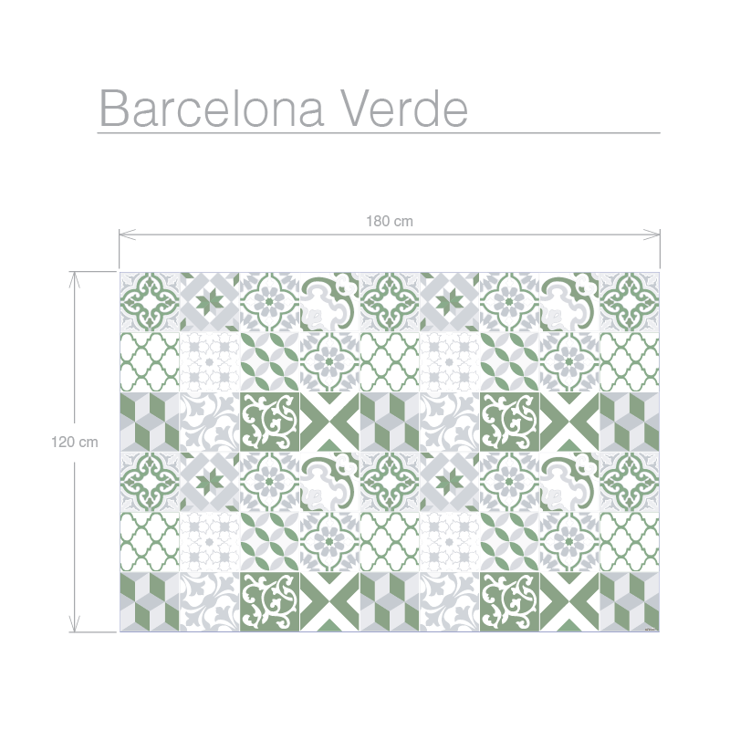 Alfombra vinilo hidráulica verde Barcelona – Alfombras de vinilo