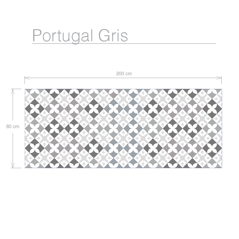 Alfombra vinilo Portugal gris - Alfombras de vinilo