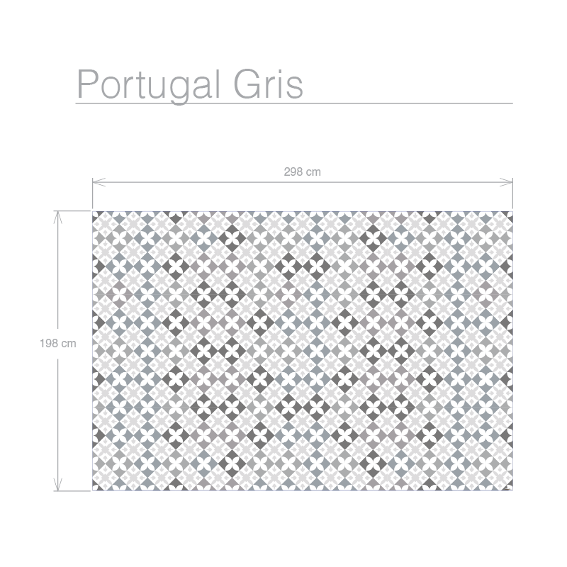Alfombra vinilo Portugal gris - Alfombras de vinilo